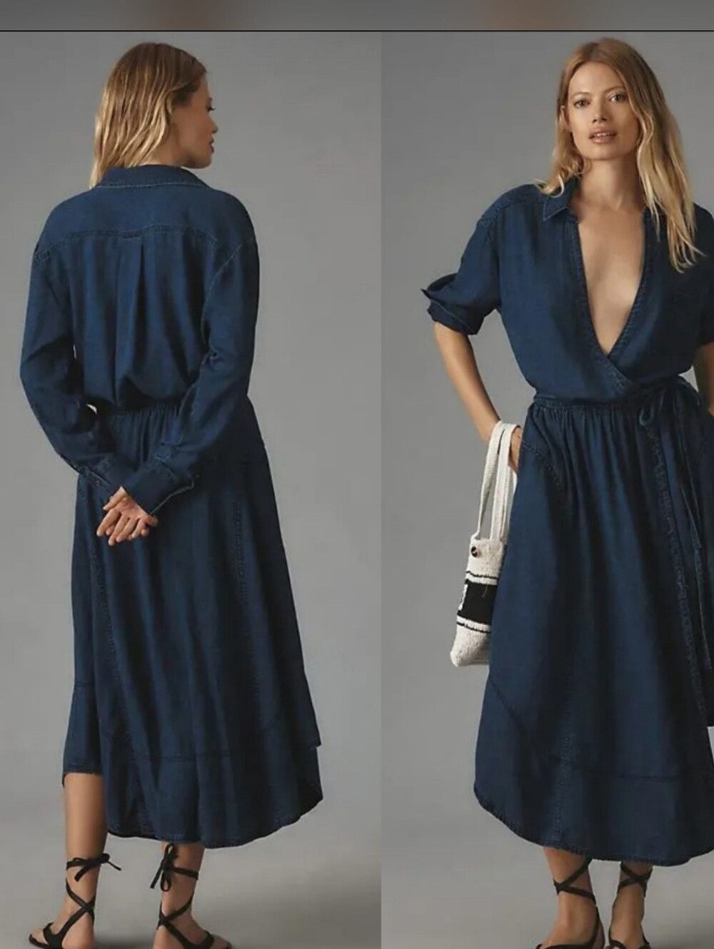 Anthropologie Pilcro V-neck Wrap Midi Dress